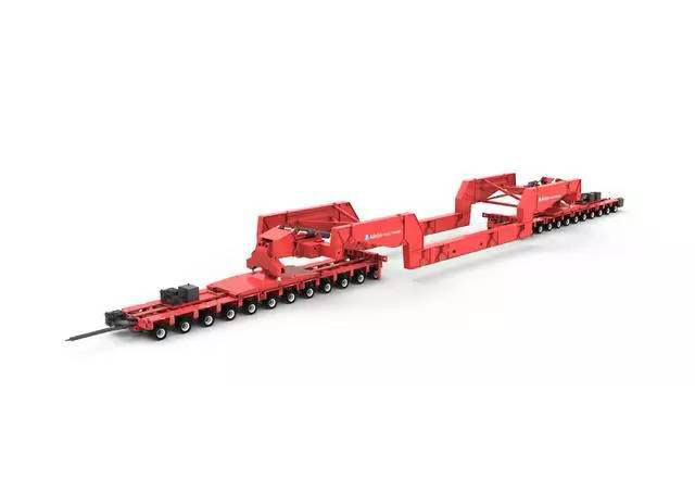 Remorque à plateau hydraulique à plusieurs essieux  Multi Axle Hydraulic Flatbed Trailer