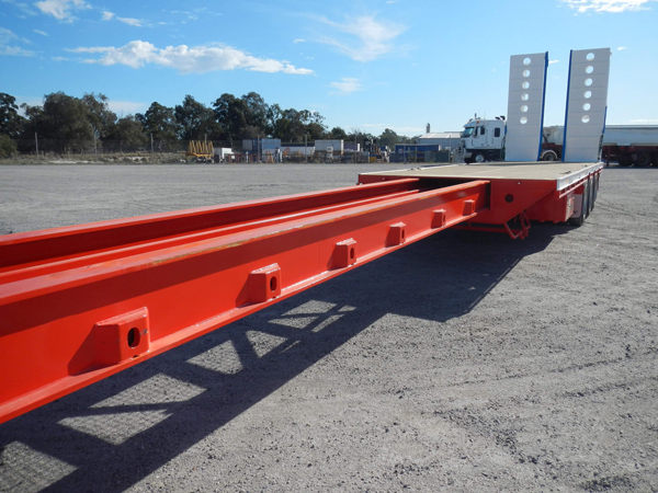 semi-remorque surbaissée extensible extendable lowbed semi trailer
