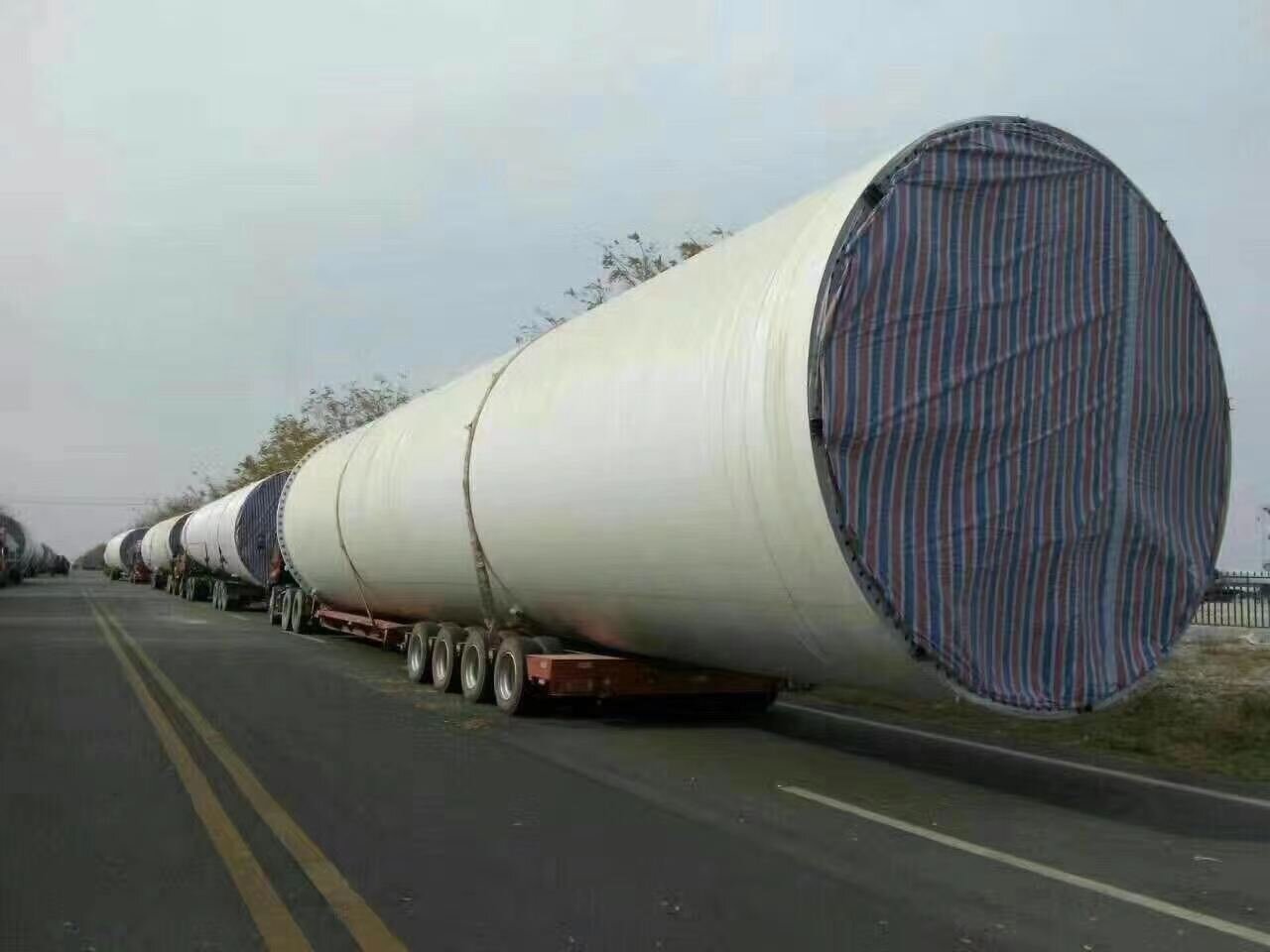 Semi-remorque de transport de tour éolienne Wind Tower Transport Semi Trailer